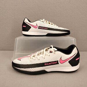 Nike Phantom GT Academy IC Women Size 8 Indoor Soccer Shoes White Pink